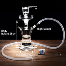 Load image into Gallery viewer, Glass Hookah Shisha Match Clear Bowl With Silicone Hose a Pipe for Smoking Portable Chicha Nargile Lagge Glass Hookah Shisha