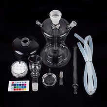 Load image into Gallery viewer, Glass Hookah Shisha Match Clear Bowl With Silicone Hose a Pipe for Smoking Portable Chicha Nargile Lagge Glass Hookah Shisha