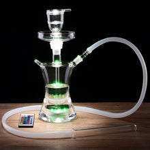 Load image into Gallery viewer, Glass Hookah Shisha Match Clear Bowl With Silicone Hose a Pipe for Smoking Portable Chicha Nargile Lagge Glass Hookah Shisha